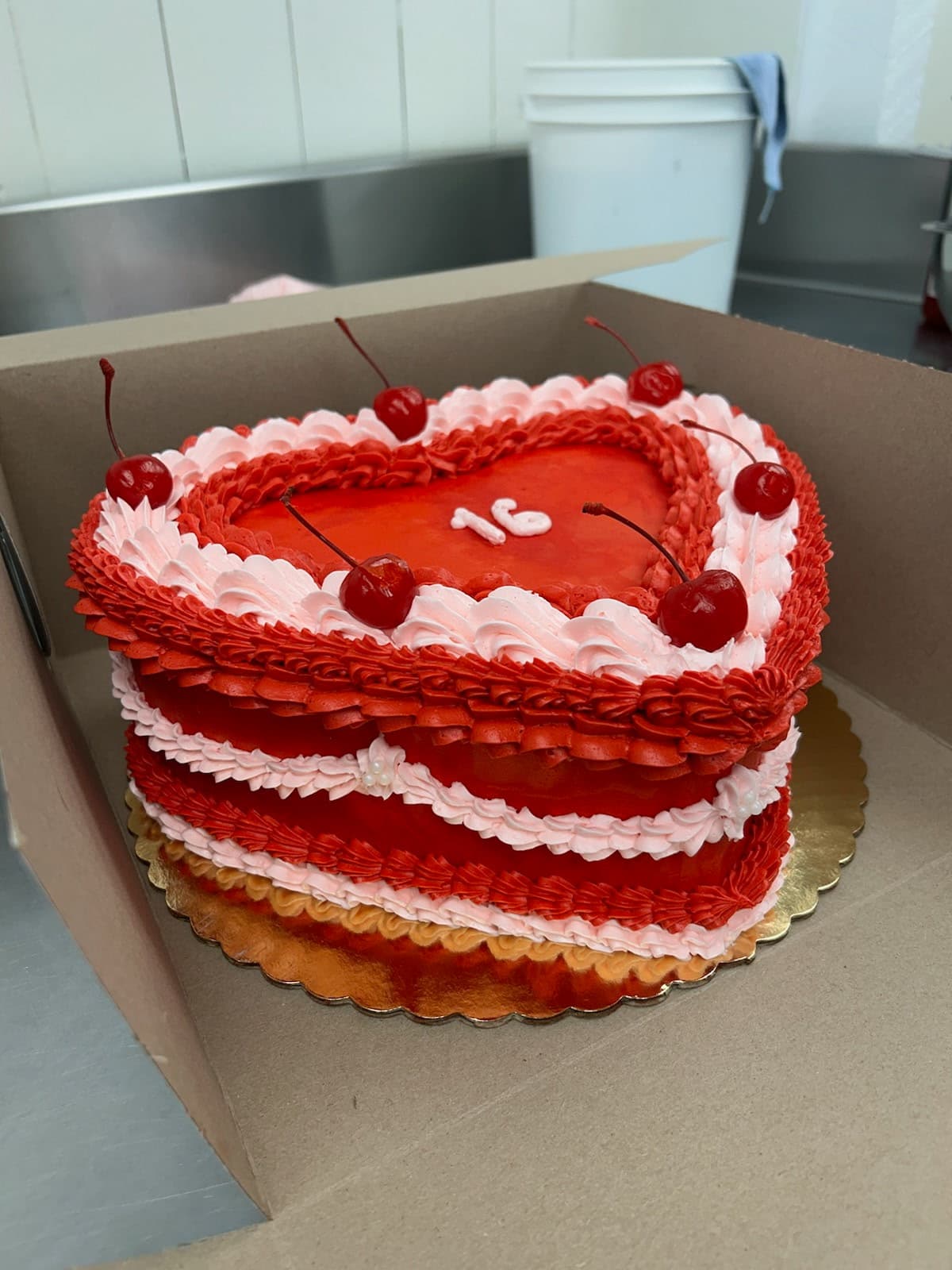 Romantic Heart-Shaped Cake